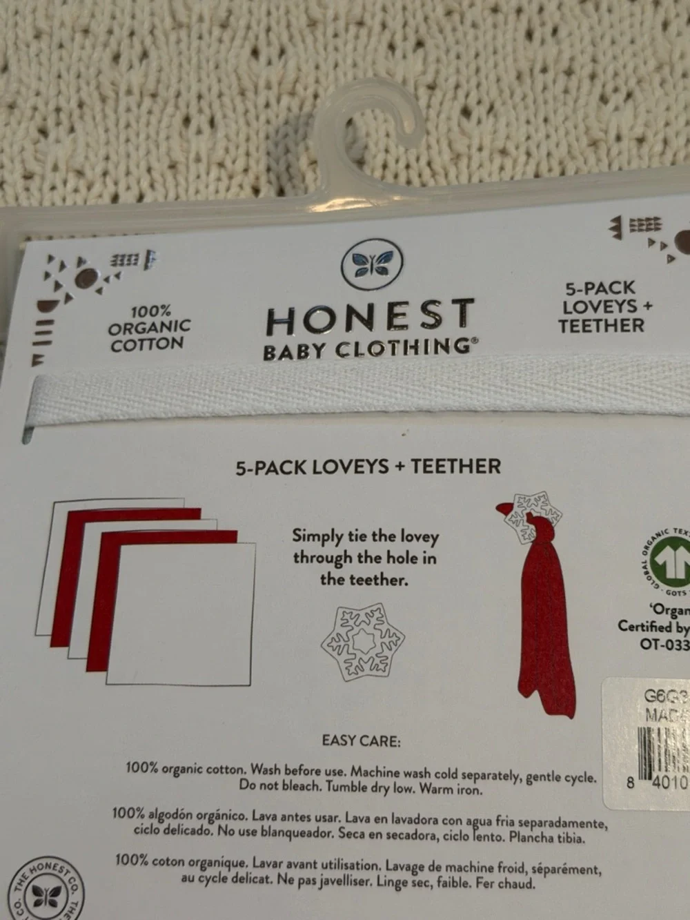 Honest Baby Clothing set patterned